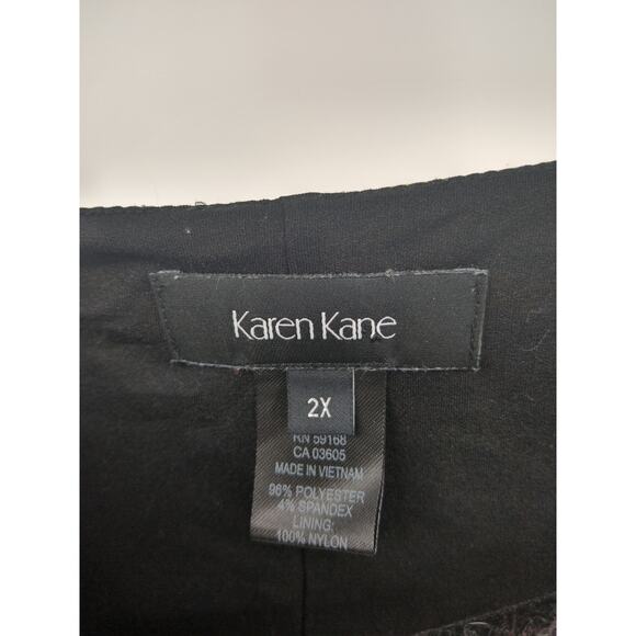 Karen Kane A-Line Dress Plus 2X Leopard Print V-Neck Pocket 3/4 Sleeve Brown - Picture 2 of 6